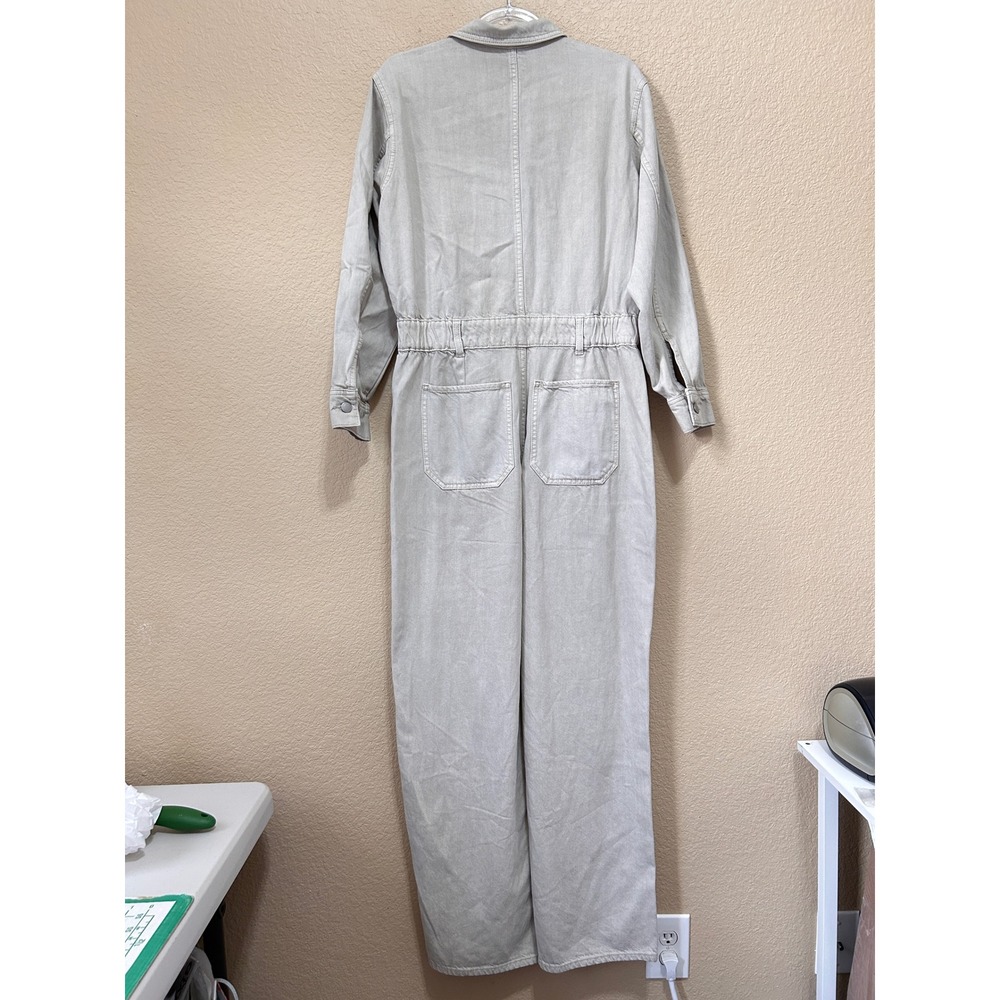 Universal Thread 10 Utility Jumpsuit Tan Boiler Suit Cotton Lyocell Workwear - Picture 2 of 15